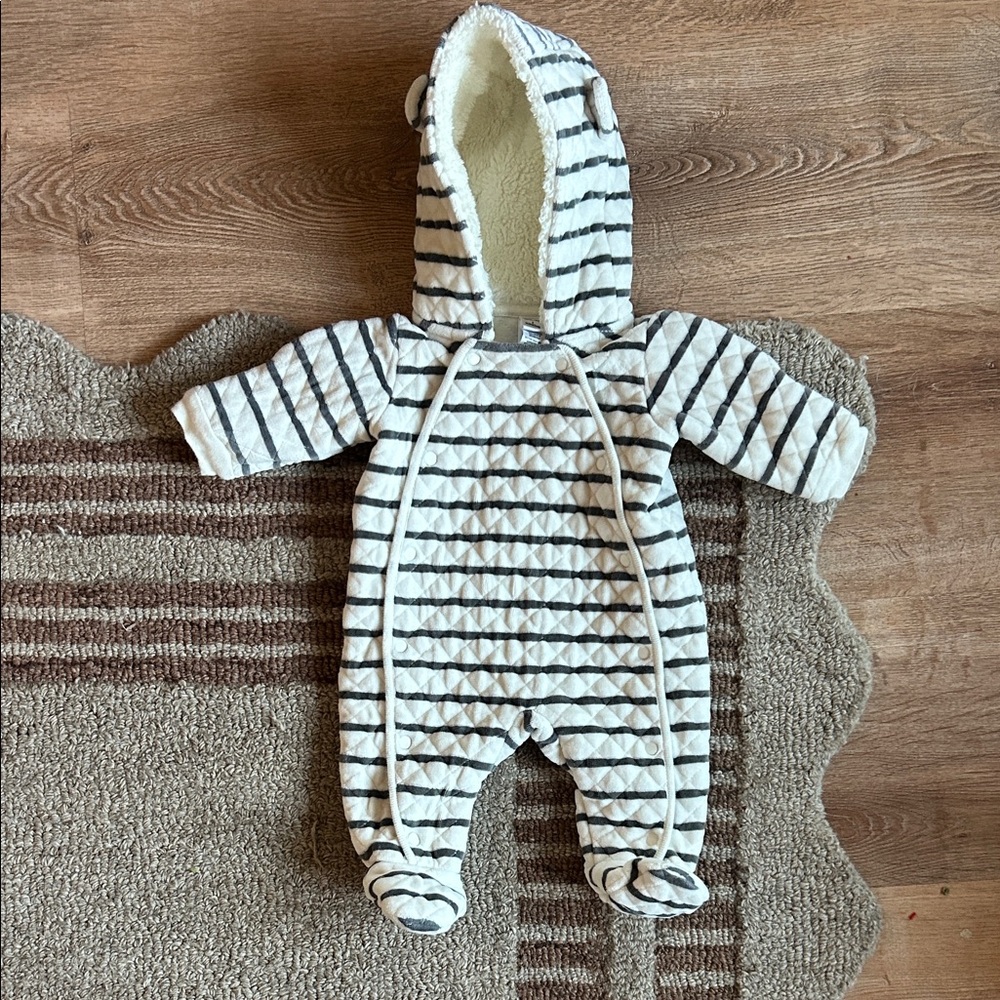 Nordstrom Striped Hooded Baby One Piece
